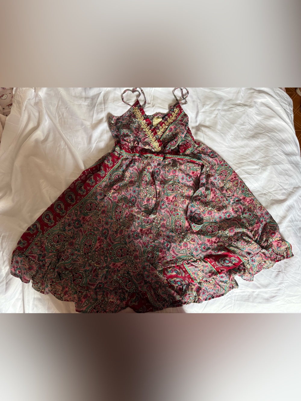 Boho Paisley Red Women's Dress
